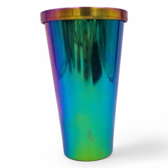 STARBUCKS Stainless Steel Oil Slick Tumbler Iridescent Rainbow Teal 16 oz. - Picture 4 of 6